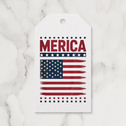 7月メリカ米国旗4日 ギフトタグ (裏面)