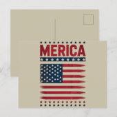 7月メリカ米国旗4日 ポストカード (正面/裏面)