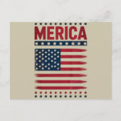 7月メリカ米国旗4日 ポストカード (正面)