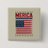 7月メリカ米国旗4日 缶バッジ (正面)