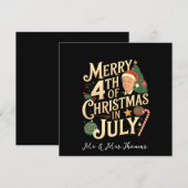 7月メリーバイデン氏ミームのクリスマスおもしろい第4回 招待状 (正面/裏面)