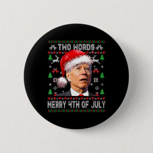 7月メリー4日の2つの単語ジョーバイデン氏クリスマス 缶バッジ