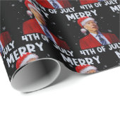 7月メリー4日ジョー・バイデン氏がクリスマスを混乱 ラッピングペーパー (ロールコーナー)