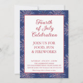 7月モダンの花火パーティー 招待状 (正面)
