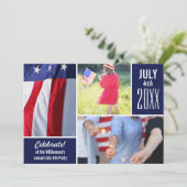 7月モダンの4日パーティーあなたの写真愛国心 招待状 (スタンド正面)