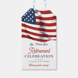 7月モダン軍引退の米国国旗4日 ギフトタグ