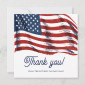 7月モダン軍引退の米国国旗4日 サンキューカード (正面)