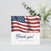 7月モダン軍引退の米国国旗4日 サンキューカード (スタンド正面)