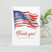 7月モダン軍引退の米国国旗4日 サンキューカード (スタンド正面)