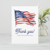 7月モダン軍引退の米国国旗4日 サンキューカード (スタンド正面)