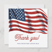 7月モダン軍引退の米国国旗4日 サンキューカード (正面)