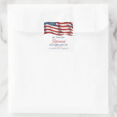 7月モダン軍引退の米国国旗4日 スクエアシール (バッグ)