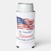 7月モダン軍引退の米国国旗4日 スリム缶クーラー (Seltzer正面)