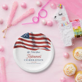 7月モダン軍引退の米国国旗4日 ペーパープレート (パーティー)