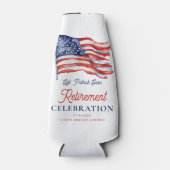 7月モダン軍引退の米国国旗4日 ボトルクーラー (正面)