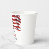 7月モダン軍引退の米国国旗4日 紙コップ (左)