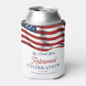 7月モダン軍引退の米国国旗4日 缶クーラー (缶正面)