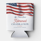 7月モダン軍引退の米国国旗4日 缶クーラー (正面)