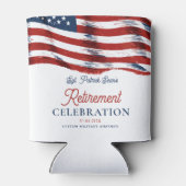 7月モダン軍引退の米国国旗4日 缶クーラー (裏面)