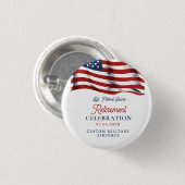 7月モダン軍引退の米国国旗4日 缶バッジ (正面&裏面)