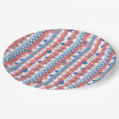 7月モダン4日スターズ&フラッグパーティー愛国心 ペーパープレート (アングル)