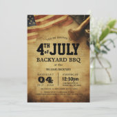 7月モダン4日バックヤードBBQ I 素朴 招待状 (スタンド正面)