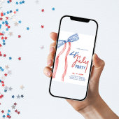 7月モダン4日弓パーティー愛国心 招待状