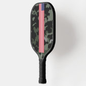 7月モダン4日米国国旗の迷彩柄名前をカスタムする ピックルボールラケット (左)
