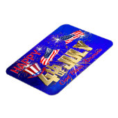 7月モダン4日米国国旗 マグネット (左側)