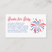 7月モダン4日赤ちゃんシャワーベビー本 エンクロージャーカード (正面)