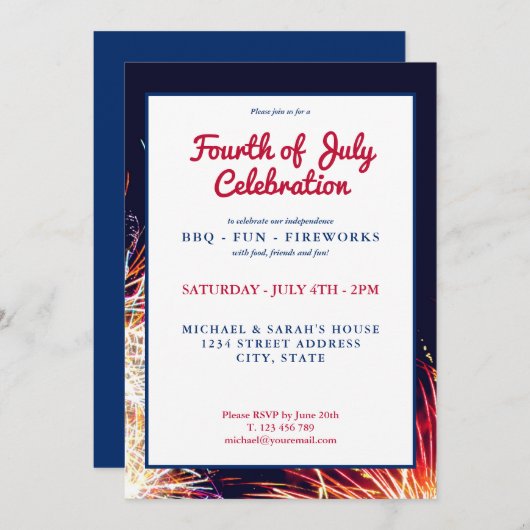 7月モダン4日 招待状 (正面/裏面)