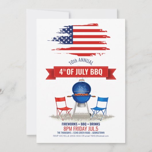 7月モダン4日BBQ ID1106 招待状 (正面)