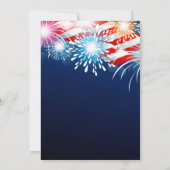 7月モダン4日Fireworks招待状 招待状 (裏面)