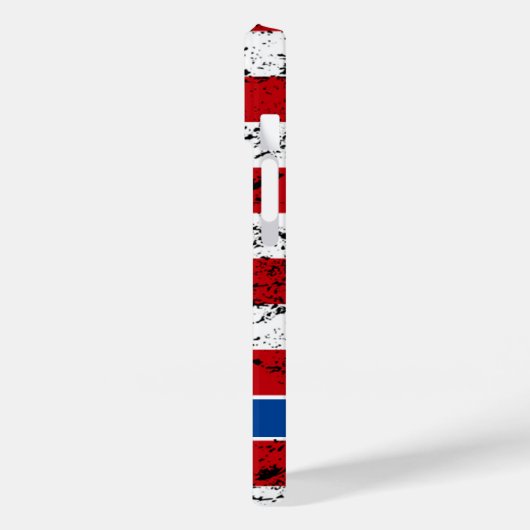 7月モノグラム名の愛国的アメリカ国旗4日 Case-Mate iPhoneケース (裏面 / 左)