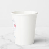 7月モノグラム紋章の赤・白・青4番目 紙コップ (左)