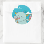 7月モンスターシール。 ラウンドシール (バッグ)