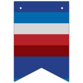 7月ユニーク4日レトロ数々の色ストライプの バンティングフラッグ (第1の旗)