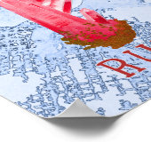 7月ラークスパー&ルビー誕生日 ポスター (角)