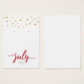 7月ルビー誕生石イヤリングディスプレイカード (正面&裏面)