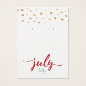 7月ルビー誕生石イヤリングディスプレイカード (正面)