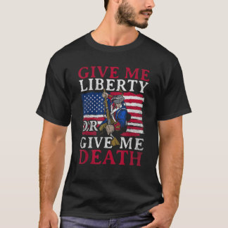 7月与え4日のイーグルME与え Liberty Or Me Death 4 Tシャツ