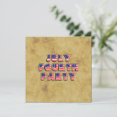 7月動揺して4日インディペンデンスデイパーティー招待状 招待状 (スタンド正面)