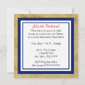 7月動揺して4日インディペンデンスデイパーティー招待状 招待状 (裏面)