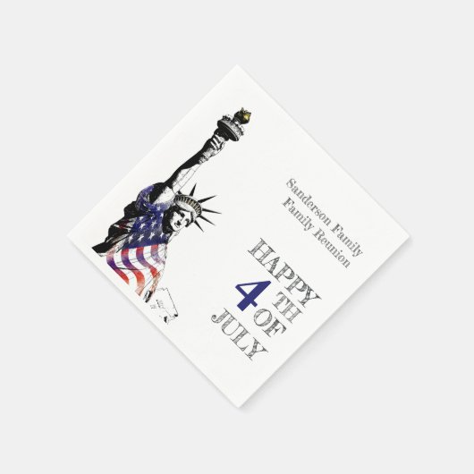 7月四日リバティーファミリー懇親会 スタンダードカクテルナプキン (角)