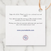 7月四日実在財感謝してい紹介マーケティング フェイバータグ (裏面)