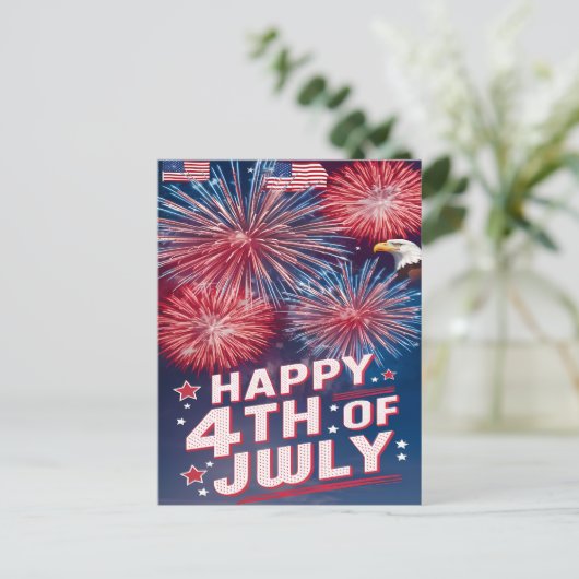 7月威厳のある花火のイーグル飛翔4日 シーズンポストカード (スタンド正面)