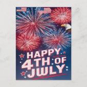 7月威厳のある花火のイーグル飛翔4日 シーズンポストカード (正面)