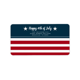 7月差出人住所第4日アメリカ愛国国旗 ラベル