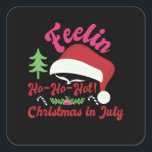 7月感じのHO HO HOT CHRISTMAS スクエアシール<br><div class="desc">最後に夏、日差し、ビーチ、海、熱やヤシの木。休楽しむ暇は当然だ。ハワイ素晴らし旅行の為に。スーツケースを梱包しておもしろいを！</div>