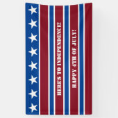 7月独立記念日おめでとう 横断幕 (縦)